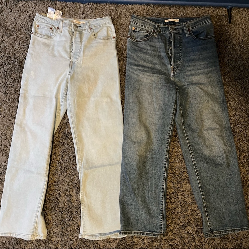 Levi’s Ribcage Straight Ankle Bundle of 2 Jeans